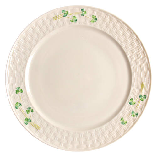 Shamrock Dinner Plate by Belleek Pottery (Ireland)