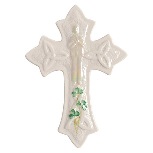 Shamrock Boy Communion Cross