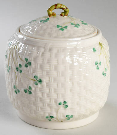 Shamrock Biscuit Barrel & Lid