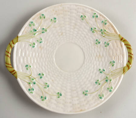 Shamrock Handled Cake Plate