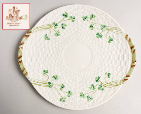 Shamrock Handled Cake Plate