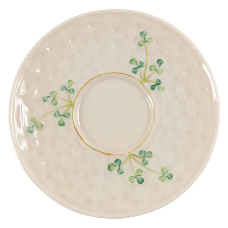 Shamrock Saucer for Flat Demitasse Cup