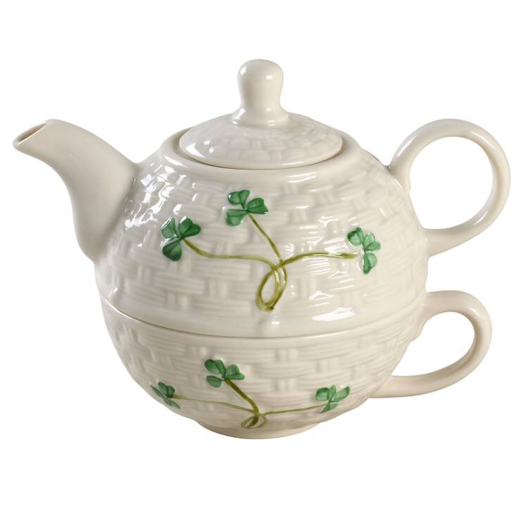 Shamrock Individual Teapot & Lid with Cup