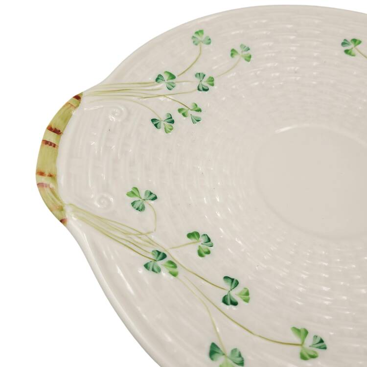 Shamrock Handled Cake Plate