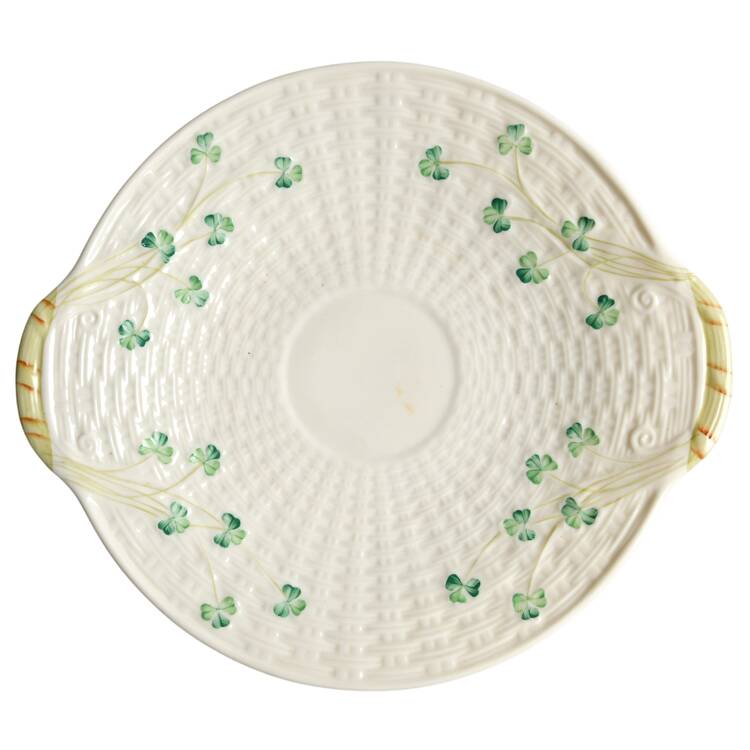 Shamrock Handled Cake Plate