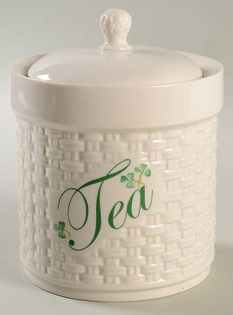 Shamrock Tea Canister & Lid