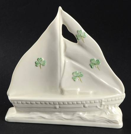 Shamrock 6" Sailboat Figurine