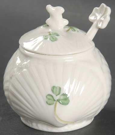 Harp Shamrock Mustard Jar & Lid with Spoon