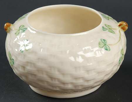 Shamrock Open Sugar Bowl by Belleek Pottery (Ireland)