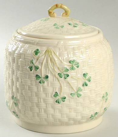 Shamrock Biscuit Barrel & Lid