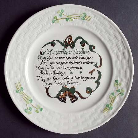 Shamrock Marriage Blessing Plate