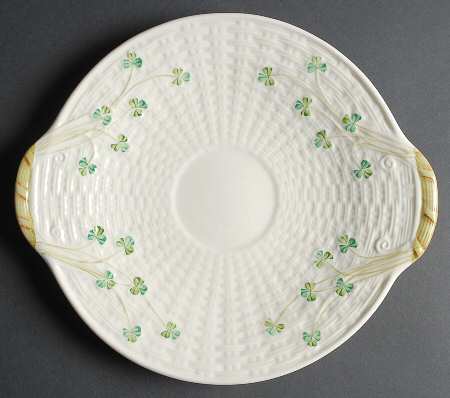 Shamrock Handled Cake Plate