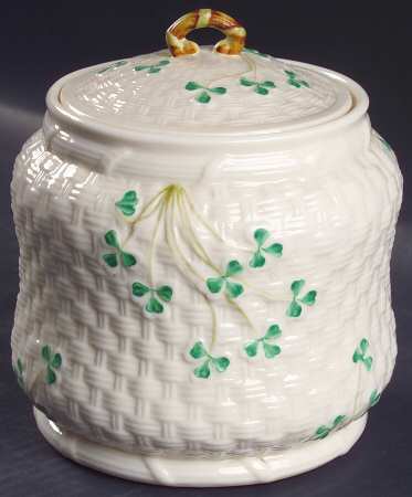 Shamrock Biscuit Barrel & Lid