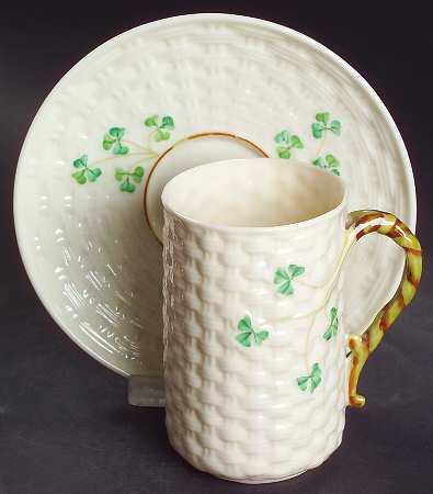 Shamrock Irish Coffee Cup and Saucer Set
