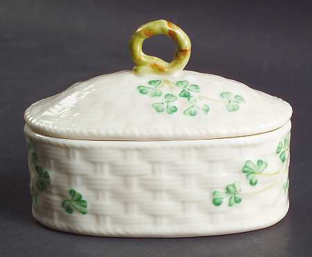 Shamrock Trinket Box with Lid