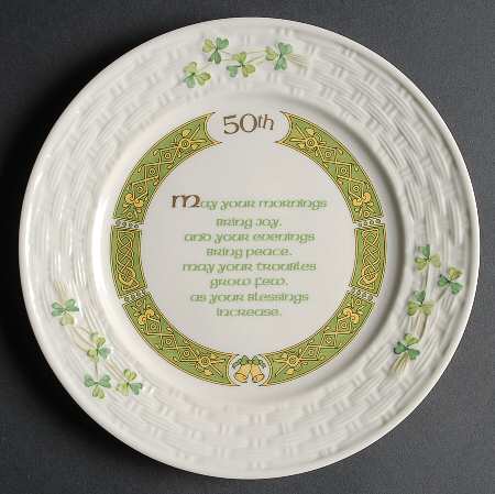 Shamrock Anniversary Plate