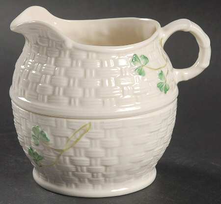 Shamrock Family Stacking Creamer & Open Sugar