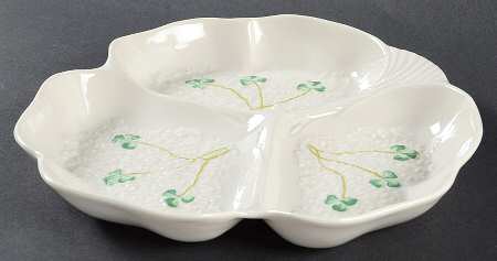 Shamrock Party/Serving/Chip & Dip Plate