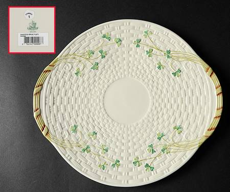 Shamrock Handled Cake Plate