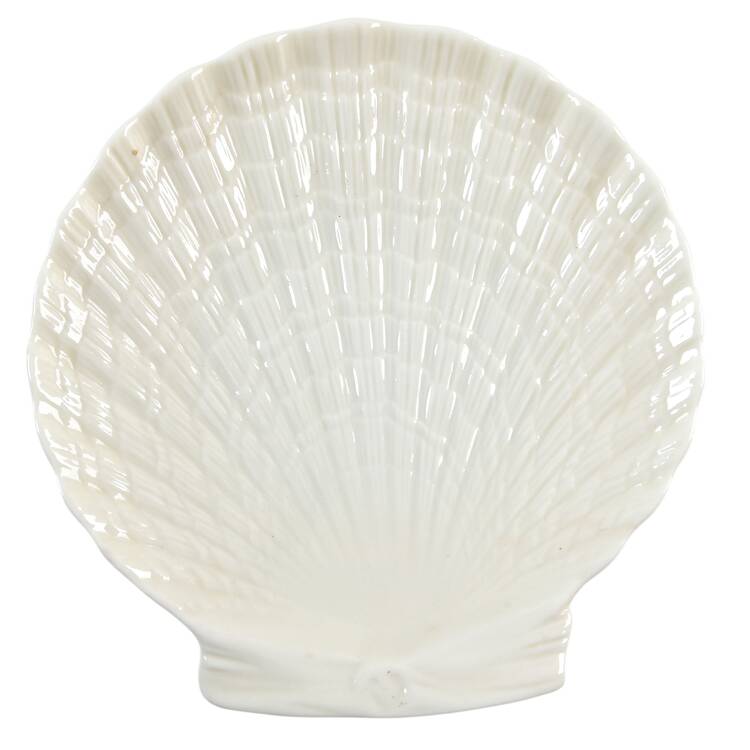 Tridacna White Shell Shaped Sandwich Plate