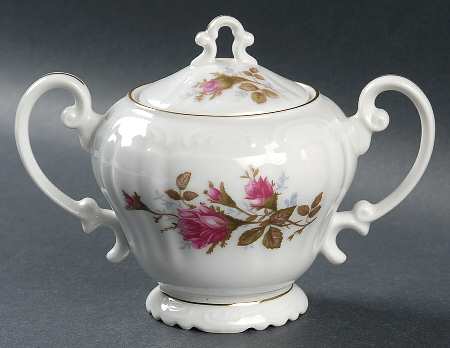 Moss Rose Sugar Bowl & Lid