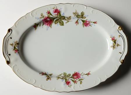 Moss Rose 12" Oval Serving Platter