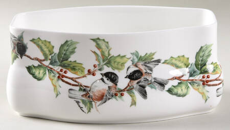Chickadee & Holly Oblong Box No Lid