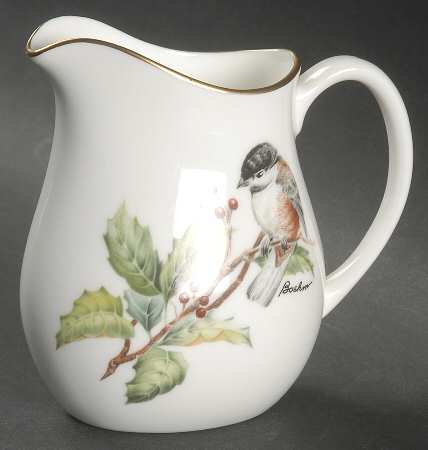 Chickadee & Holly 8 Oz Pitcher