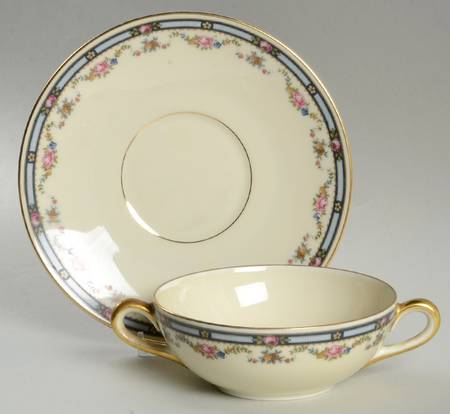 2259 Flat Cream Soup Bowl & Saucer Set