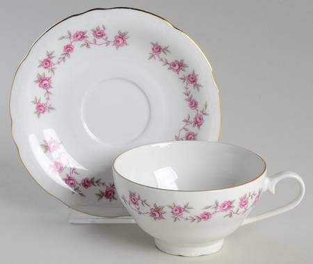 Antoinette Flat Cup & Saucer Set