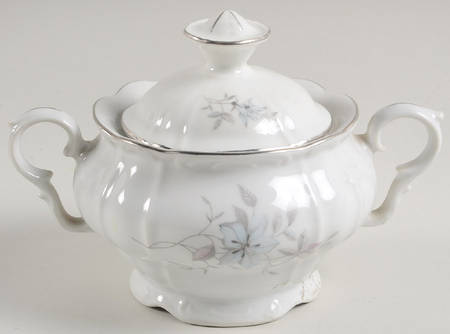 Blue Fantasy Sugar Bowl & Lid by Bohemia Ceramic Works