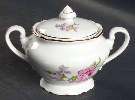 BOH5 (Embossed Vertical Lines) Sugar Bowl & Lid