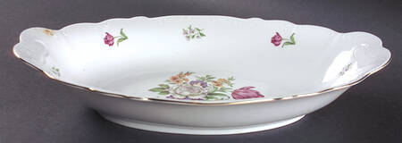 Bouquet (Scroll Edge) 13" Oval Vegetable Bowl