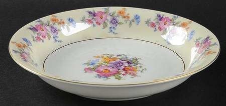 Floradora (Cream Border) Coupe Soup Bowl