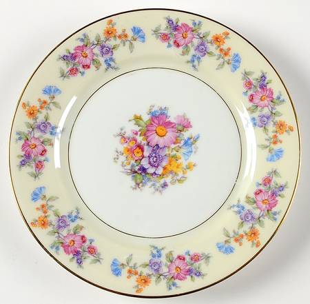 Floradora (Cream Border) Bread & Butter Plate