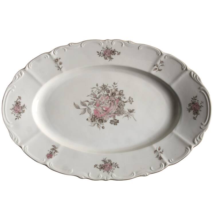 Maria (Embossed Edge) 15" Oval Serving Platter