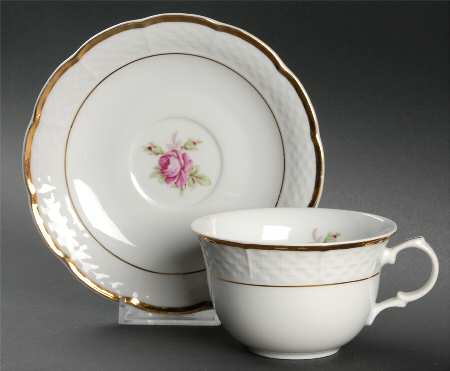 Mel Rose Flat Cup & Saucer Set