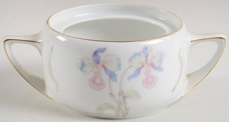 Orchid Iris Sugar Bowl No Lid