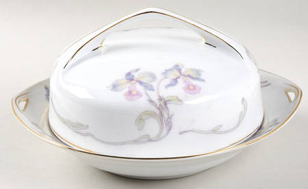Orchid Iris Round Covered Butter