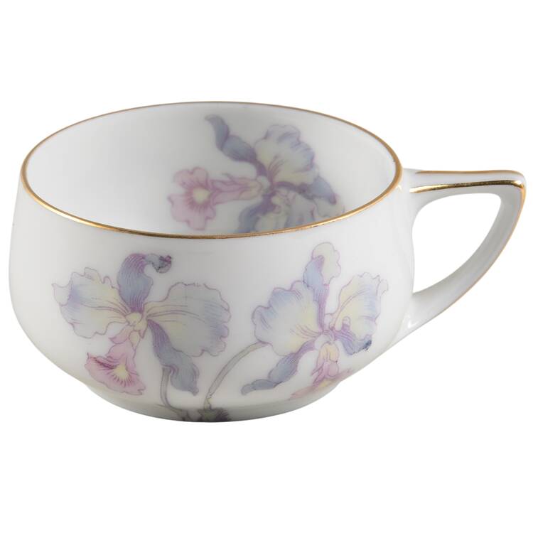 Orchid Iris Flat Demitasse Cup