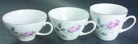 Silver Rose (Platinum Trim) Flat Cup
