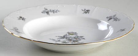 Wild Flower (Scroll Edge) Rim Soup Bowl