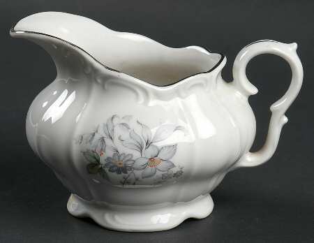 Wild Flower (Platinum Trim) Creamer by Bohemia Ceramic Works