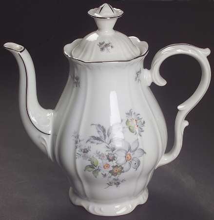 Wild Flower (Platinum Trim) Coffee Pot & Lid