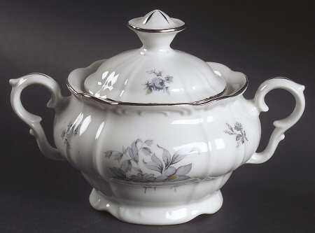 Wild Flower (Platinum Trim) Sugar Bowl & Lid