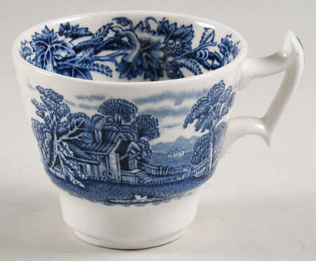British Scenery Blue (Scalloped, A8024) Flat Demitasse Cup