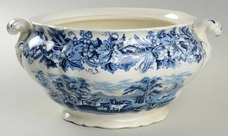 British Scenery Blue (Scalloped, A8024) Tureen No Lid