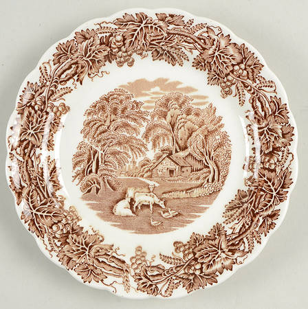 British Scenery Brown Bread & Butter Plate