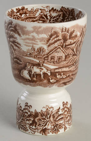 British Scenery Brown Double Egg Cup