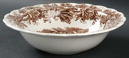 British Scenery Brown 9" Round Vegetable Bowl